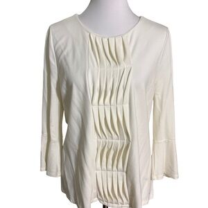 The Limited Cream Pleated Women's Blouse